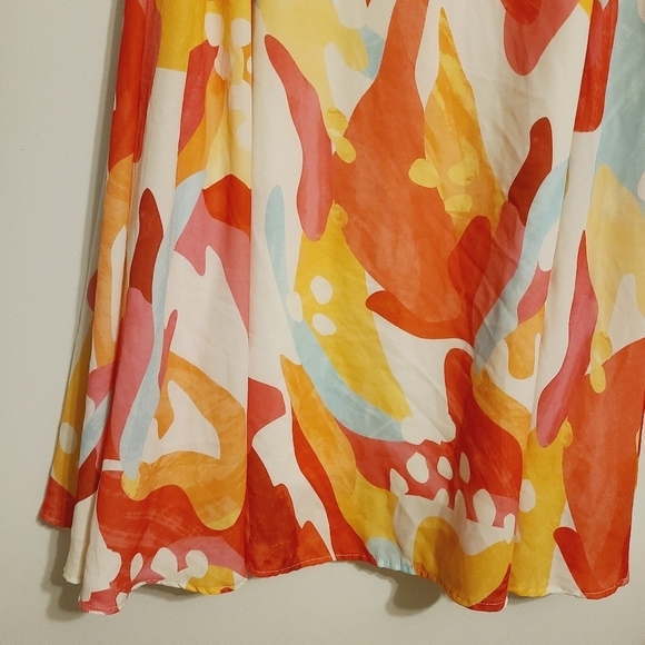 Flying Tomato | Multi-Colored Abstract Printed Maxi Length Skirt (Size Large) - Picture 5 of 11
